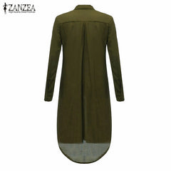 Bow Long Sleeve Casual Amsymetircal Chiffon Blouse