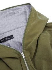 Winter Warm Sweatshirts Casual Solid Hooded Zipper