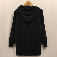 Winter Warm Sweatshirts Casual Solid Hooded Zipper