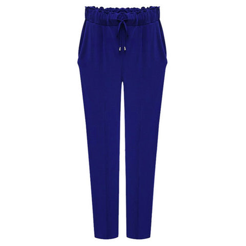 Loose Elastic Harem Solid Color Sexy Female Trousers