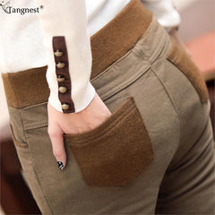 Female Patchwork Pencil Trousers Plus Size