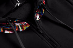 Fashion Patchwork Pullover Hoodie Floral Print Long Sleeve