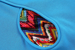 Fashion Patchwork Pullover Hoodie Floral Print Long Sleeve