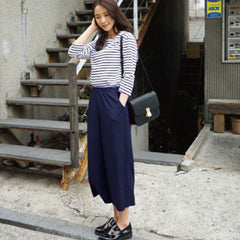 High Waist Chiffon Wide Leg Pants