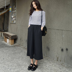 High Waist Chiffon Wide Leg Pants