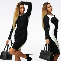 Plus Size Bandage Dress Slim Show Thin