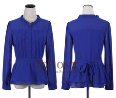 Long Sleeve Women Chiffon Blouse