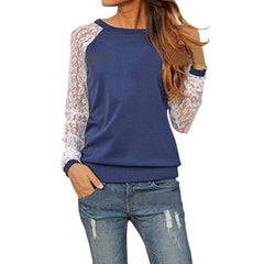 Long Sleeve Lace Crochet Pullovers