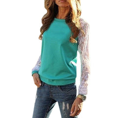 Long Sleeve Lace Crochet Pullovers
