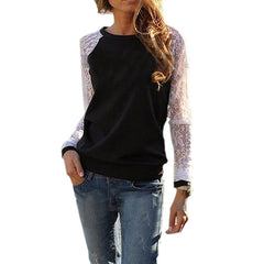 Long Sleeve Lace Crochet Pullovers